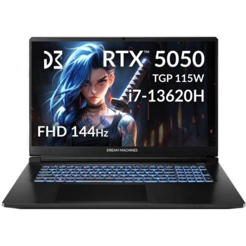 Ноутбук Dream Machines RG5050-17, 17.3/Intel Core i7-13620H/32GB/SSD 1TB/GeForce RTX 5050, 8GB/DOS (RG5050-17UA27)