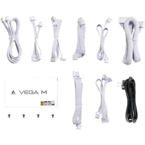 Блок живлення Chieftec VEGA M WHITE 1000 W 12VHPW connector 80+Gold (PPG-1000-CW) модульні кабелі