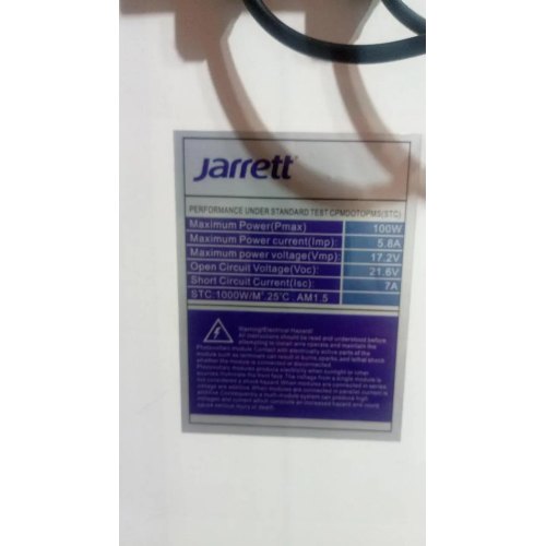 Сонячна панель Jarrett, 100W (SJT100W)