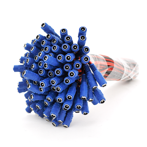 Роз'єм живлення Voltronic, DC-F, 5.5x2.5мм, довжина кабелю 30см, Red / Blue