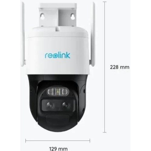Камера відеоспостереження IP Reolink TrackMix LTE, 2.8мм, 4Мп, 4G,  вулична, поворотна, два об'єктиви, мікрофон, SD-карта
