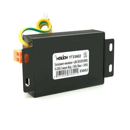 Грозозахист Voltronic, живлення + LAN 10/100/1000M, 0-220V, захист Вхід - 5KA, Макс - 10KA