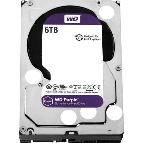 Жорсткий диск Western Digital WD63PURU-78, 6ТБ, 3.5, SATA 3, 5400об/хв, кеш 256МБ
