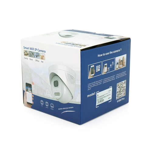 Камера відеоспостереження вулична/внутрішня YOSO YO-IPC56D2MP20 V380, 2.8мм, 2Мп, Wi-Fi, купольна, мікрофон, SD-карта