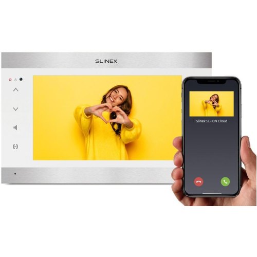 Абонентська відеопанель Slinex SL-10N Cloud silver + white