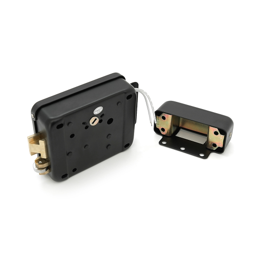 Електромеханічний замок YOSO Y-42, 12V, металевий, забарвлений чорний, 125х98х36мм