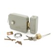 Електромеханічний замок YOSO Y-35, 12V, металевий, забарвлений сірий, 126х110х39мм