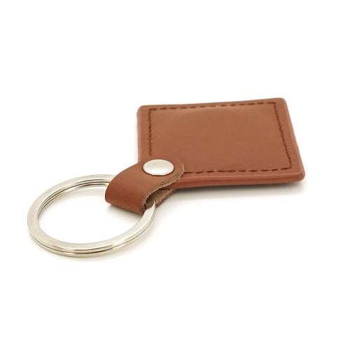 Безконтактний брелок IC MIFARE 13,56 МГц(MF-Leather ) у шкіряному чохлі, колір коричневий