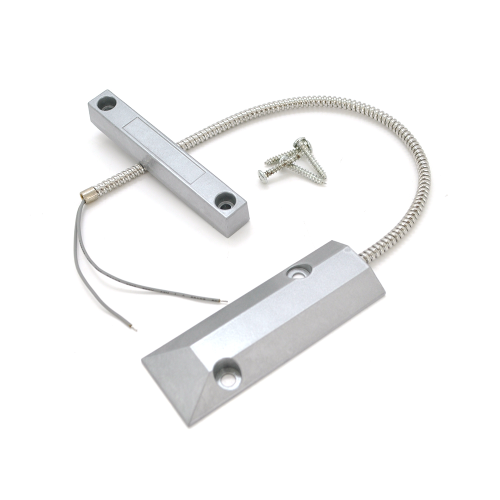 Датчик магнітоконтактний з проводом 30 см Voltronic MC-59, 105*16*16 мм, контакт NC,алюмінієвий сплав, сірий, для саморізів