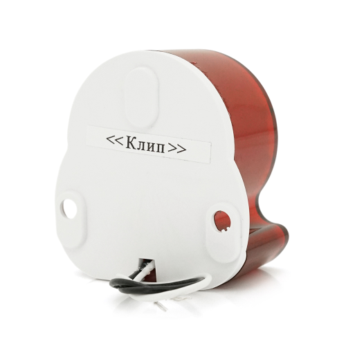 Сирена внутрішня світлозвукова ІС УкрПром "Кліп" DC12V, 85 дБ, пластик, колір червоний, 44x43х25мм