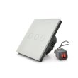 Сенсорний вимикач Voltronic без заземлення + WiFi керування, трьохканальний, білий, 86х86х35мм