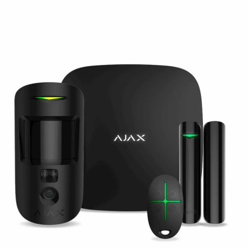Комплект бездротової сигналізації Ajax StarterKit Cam Plus (HDR) black (Hub 2 Plus / MotionCam(HDR) / DoorProtect / SpaceControl)