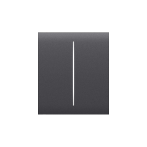 Клавіша, кнопка Ajax CenterButton 2-gang for LightSwitch Jeweller Graphite (000029824)