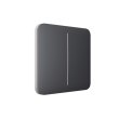 Клавіша, кнопка Ajax SoloButton 2-gang for LightSwitch Jeweller Graphite (000029820)