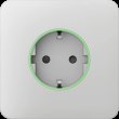 Передня панель для вбудованої розетки Ajax SoloCover (smart) White