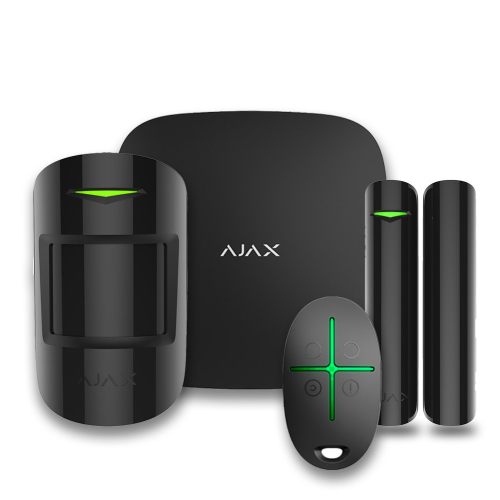 Комплект бездротової сигналізації Ajax StarterKit 2 black ( Hub 2 / MotionProtect / DoorProtect / SpaceControl )