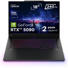 Ноутбук Lenovo Legion 9 18IAX10, 18/Intel Ultra 9 275HX/192GB/SSD 2TB/GeForce RTX 5090, 24GB/DOS/Eclipse black (83EY005BRA)