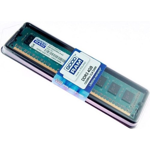 Модуль памяті DDR3, 4GB, 1333MHz, GoodRam (GR1333D364L9S/4G) Retail