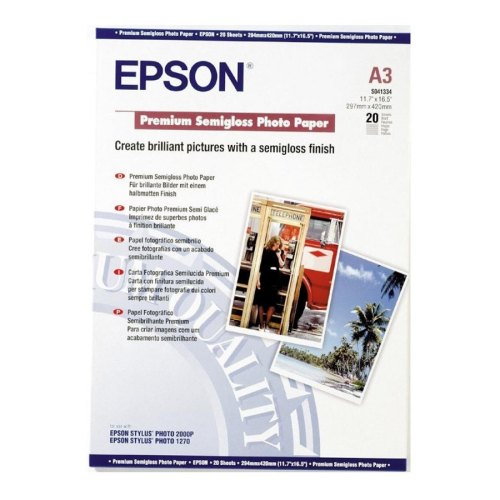 Папір Epson A3 Premium Semigloss Photo Paper, 20л.