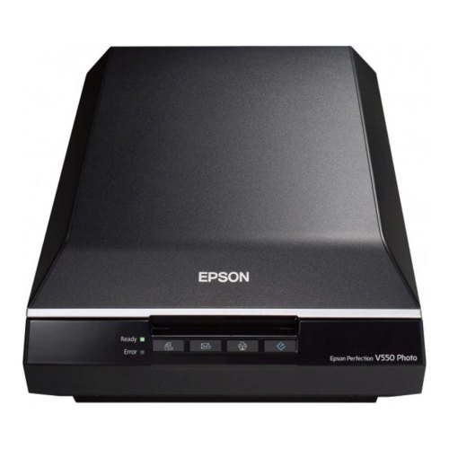 Сканер EPSON Perfection V550 Photo (B11B210303) офіц.гарантія, A4 (216x297 мм), CCD, 6400х9600 dpi, 48 бит, 3, 4D, слайд-модуль, USB 2.0, Windows, Mac