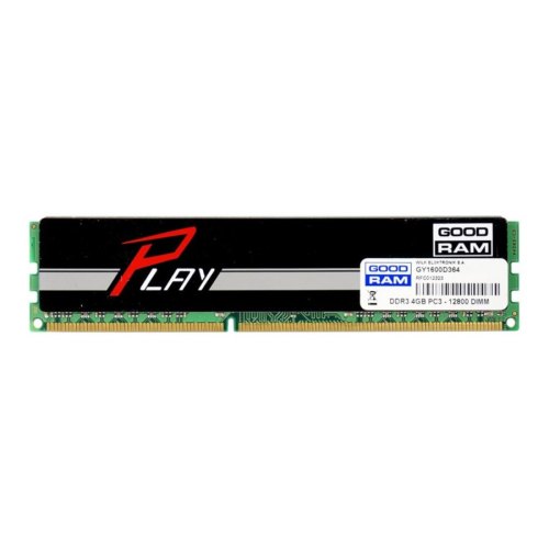 Модуль пам'яті, DDR3, 4GB, 1600MHz, GoodRam Play (GY1600D364L9S/4G)