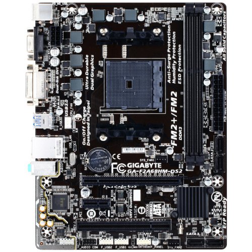 Материнська плата Gigabyte GA-F2A68HM-DS2 (sFM2/FM2+, AMD A68H, PCI-Ex16)