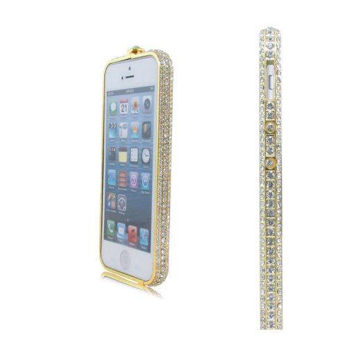 Бампер Metal Million Diamonds iPhone 5 Gold