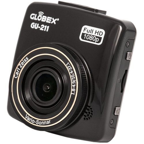 Відеореєстратор Globex GU-211 Full HD (екран 2.5,1.3Мп GC1004, кут огляду гориз./верт. - 120 / 98 град., AVI, 1920 х 1080/25fps, розєм для карт памят