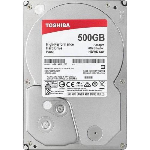 Жорсткий диск 3.5 Toshiba P300 500GB (HDWD105UZSVA)