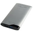 Зовнішній акумулятор PowerBank Globex Q100P 10 000 mAh Silver