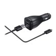 Автомобільний зарядний пристрій Samsung EP-LN920BBEGRU, 2 USB, + Кабель microUSB, 2000mA/5В