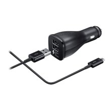 Автомобільний зарядний пристрій Samsung EP-LN920BBEGRU, 2 USB, + Кабель microUSB, 2000mA/5В