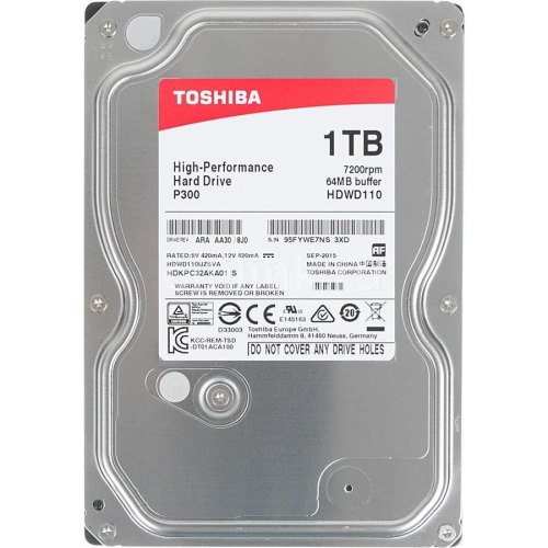 Жорсткий диск 3.5 Toshiba P300 1TB (HDWD110UZSVA)