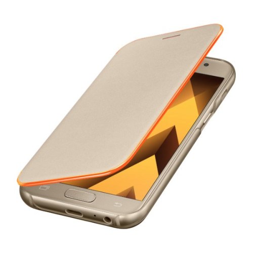 Чохол Samsung A3 2017 (A320) EF-FA320PFEGRU, Neon Flip Cover, Gold
