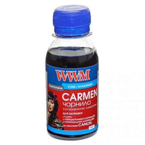 Чорнило WWM CARMEN для Canon 100г Cyan (CU/C-2)