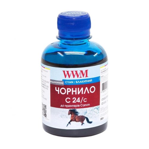 Чернила WWM для Canon BCI-24C 200г Cyan Водорастворимые (C24/C)