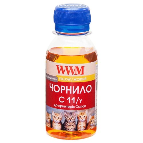 Чорнило WWM для Canon CL-511С/CL-513С/CLI-521Y 100г Yellow (C11/Y-2)