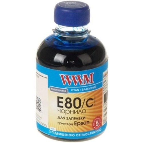 Чорнило WWM для Epson L800 200г Cyan (E80/C)