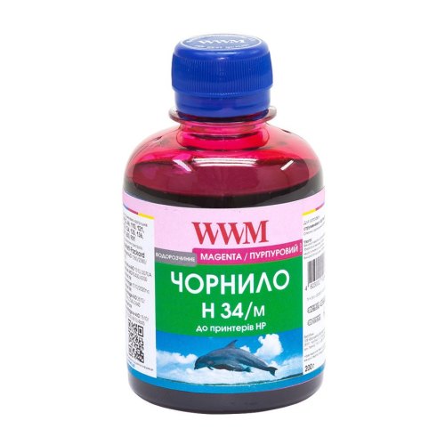Чорнило WWM для HP №22/121/122 200г Magenta (H34/M)