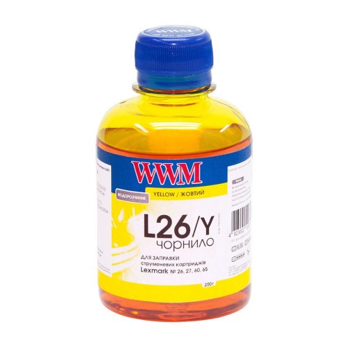 Чорнило WWM для Lexmark №26/27 200г Yellow (L26/Y)
