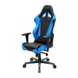 Крісло для геймерів DXRACER RACING OH/RV001/NB (чорне/голубі вставки) PU шкіра, AL основа