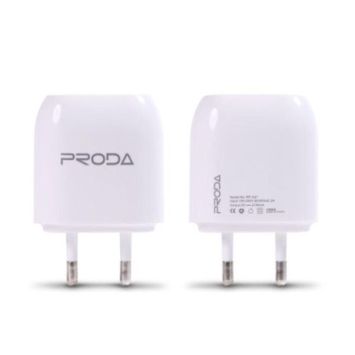 МЗП Remax Proda Flat (RP-U21) 2.1A 2*USB white