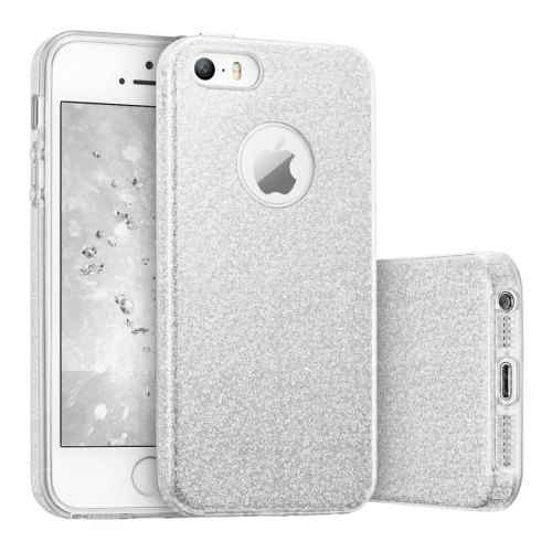 Накладка силіконова Glitter cover case для iPhone 7 / 8 Silver