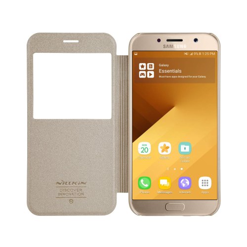 Чохол книжка Nillkin Sparkle Series для Samsung A320 Galaxy A3 (2017) Gold