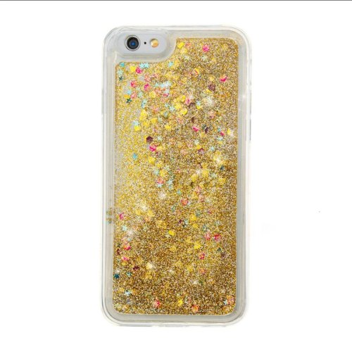 Накладка пластикова Liquid case Glitter (series 5) for iPhone 7, Yellow