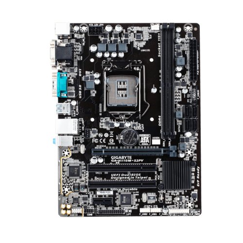Материнская плата GIGABYTE GA-H110M-S2PV  mATX, Socket 1151, 6-е и 7-е поколение Intel Core i7/Core i5/Core i3/, Intel, Intel H110, DDR4, 32 GB, 1 x P