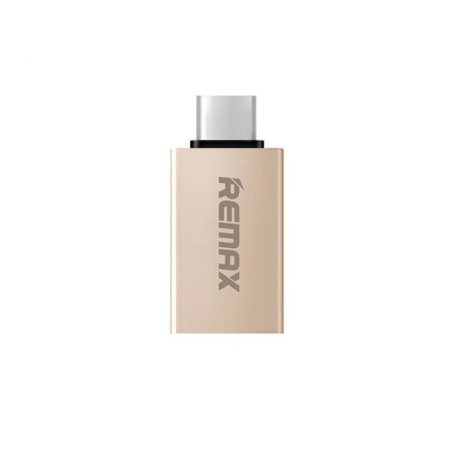 Перехідник Remax USB to Type-C (slim) Gold