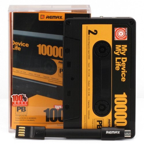 Зовнішній акумулятор PowerBank Remax Tape 10000mAh Black