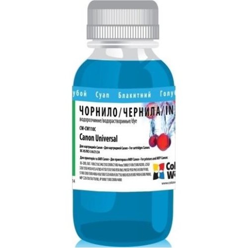 Чорнило ColorWay Canon Universal 100мл Cyan CW110C