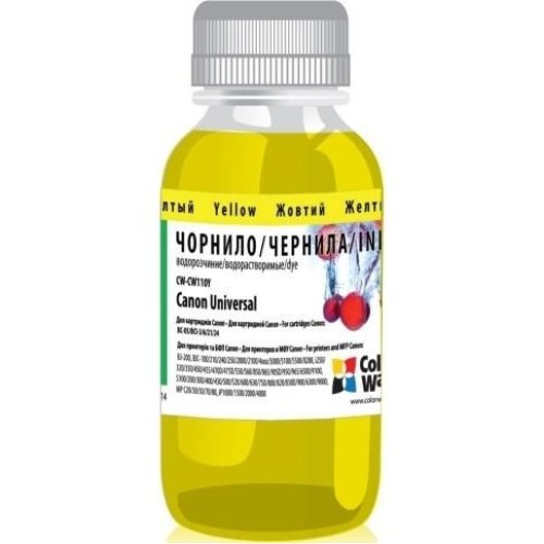 Чорнило ColorWay Canon Universal 100мл Yellow CW110Y